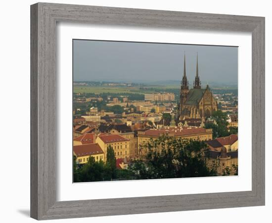 Cathedral and Skyline of the City of Brno in South Moravia, Czech Republic, Europe-Strachan James-Framed Photographic Print