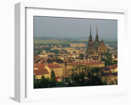 Cathedral and Skyline of the City of Brno in South Moravia, Czech Republic, Europe-Strachan James-Framed Photographic Print