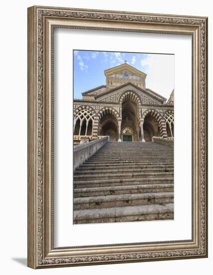 Cathedral and Steps with No People, Amalfi, Costiera Amalfitana (Amalfi Coast), Campania, Italy-Eleanor Scriven-Framed Photographic Print