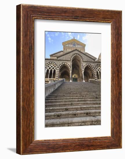 Cathedral and Steps with No People, Amalfi, Costiera Amalfitana (Amalfi Coast), Campania, Italy-Eleanor Scriven-Framed Photographic Print