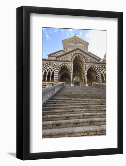 Cathedral and Steps with No People, Amalfi, Costiera Amalfitana (Amalfi Coast), Campania, Italy-Eleanor Scriven-Framed Photographic Print