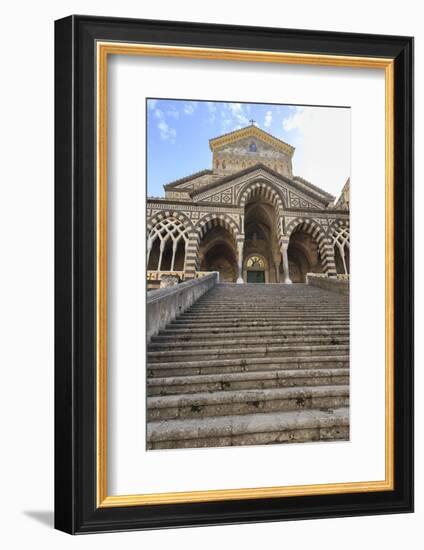 Cathedral and Steps with No People, Amalfi, Costiera Amalfitana (Amalfi Coast), Campania, Italy-Eleanor Scriven-Framed Photographic Print