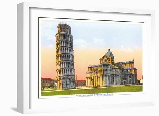 Cathedral and Tower of Pisa, Italy-null-Framed Art Print