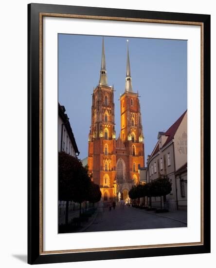 Cathedral at Dusk, Old Town, Wroclaw, Silesia, Poland, Europe-Frank Fell-Framed Photographic Print