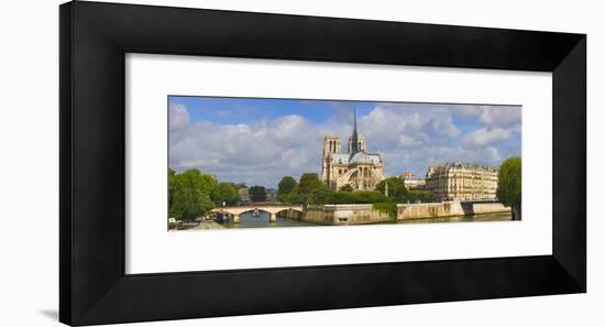 Cathedral at the Riverside, Notre Dame Cathedral, Seine River, Paris, Ile-De-France, France-null-Framed Photographic Print