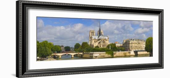 Cathedral at the Riverside, Notre Dame Cathedral, Seine River, Paris, Ile-De-France, France-null-Framed Photographic Print