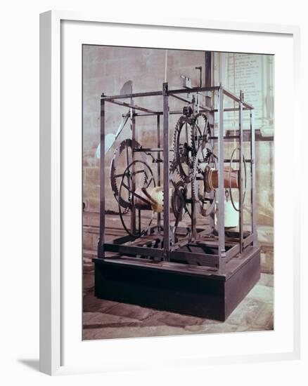 Cathedral Clock Made for the Tower in Salisbury Cathedral, Oldest Known Mechanical Timekeeper-null-Framed Giclee Print