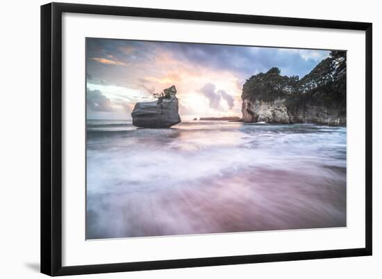 Cathedral Cove at Sunrise, Coromandel Peninsula, North Island, New Zealand, Pacific-Matthew Williams-Ellis-Framed Photographic Print