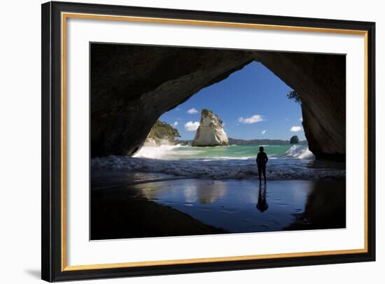Cathedral Cove, Hahei, Coromandel Peninsula, Waikato, North Island, New Zealand, Pacific-Stuart-Framed Photographic Print
