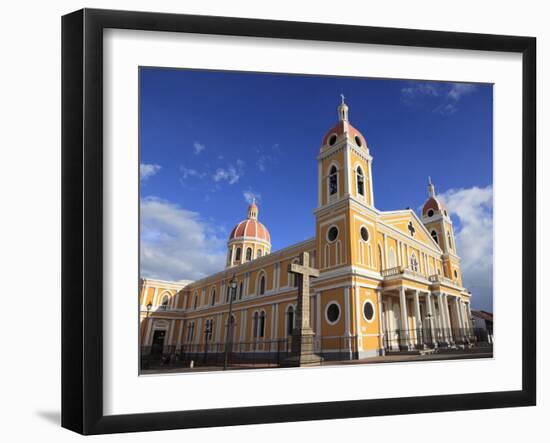 Cathedral De Granada, Park Colon, Park Central, Granada, Nicaragua, Central America-Wendy Connett-Framed Photographic Print