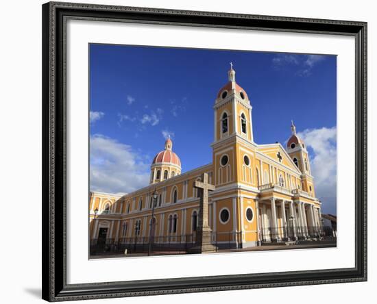 Cathedral De Granada, Park Colon, Park Central, Granada, Nicaragua, Central America-Wendy Connett-Framed Photographic Print