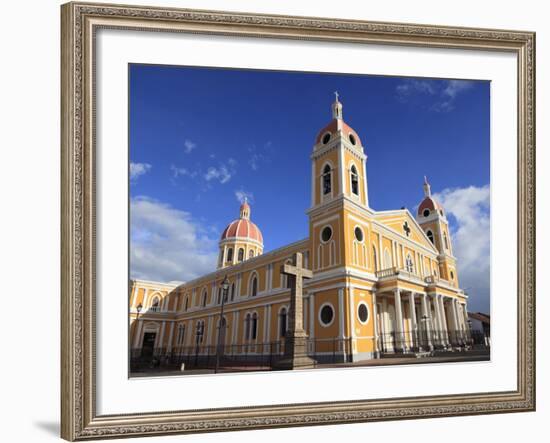 Cathedral De Granada, Park Colon, Park Central, Granada, Nicaragua, Central America-Wendy Connett-Framed Photographic Print