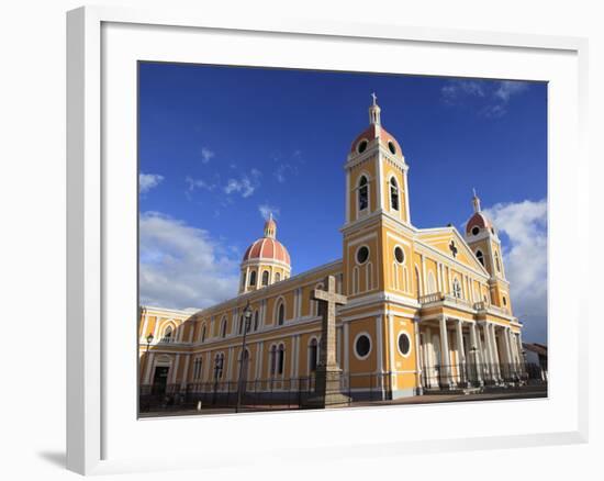 Cathedral De Granada, Park Colon, Park Central, Granada, Nicaragua, Central America-Wendy Connett-Framed Photographic Print