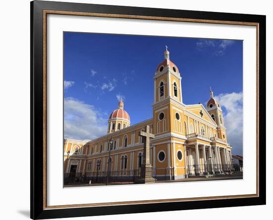 Cathedral De Granada, Park Colon, Park Central, Granada, Nicaragua, Central America-Wendy Connett-Framed Photographic Print