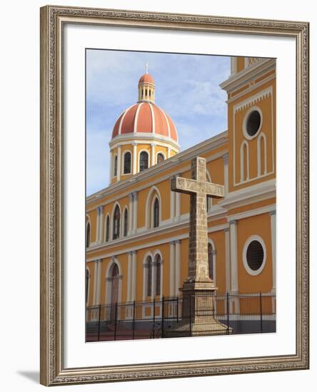 Cathedral De Granada, Park Colon, Park Central, Granada, Nicaragua, Central America-null-Framed Photographic Print