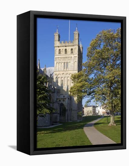 Cathedral, Exeter, Devon, England, United Kingdom, Europe-Jeremy Lightfoot-Framed Premier Image Canvas