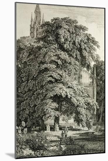 Cathedral Hidden Among Trees-Karl Friedrich Schinkel-Mounted Giclee Print