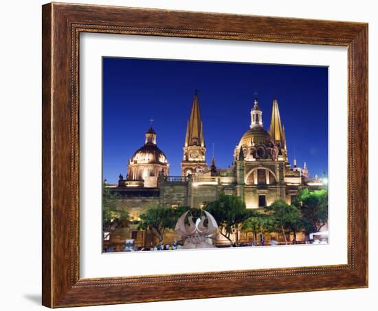 Cathedral in Plaza De Armas, Guadalajara, Mexico, North America-Christian Kober-Framed Photographic Print