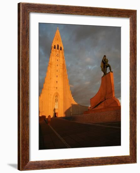 Cathedral in Reykjavik, Iceland, Polar Regions-David Pickford-Framed Photographic Print