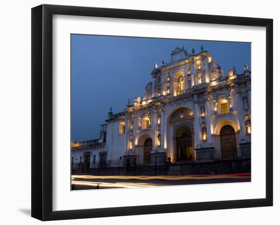 Cathedral in Square, Antigua, Guatemala-Bill Bachmann-Framed Photographic Print