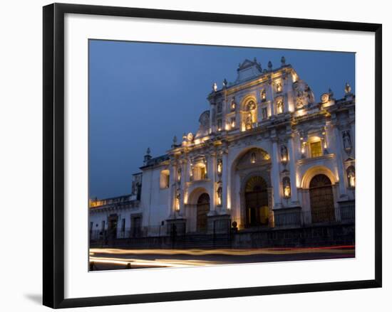 Cathedral in Square, Antigua, Guatemala-Bill Bachmann-Framed Photographic Print