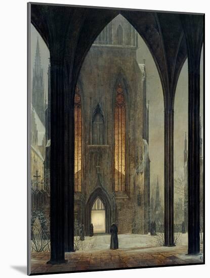 Cathedral in Winter, 1821-Ernst Ferdinand Oehme-Mounted Giclee Print