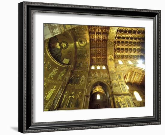 Cathedral Interior, Monreale, Palermo, Sicily, Italy, Europe-Vincenzo Lombardo-Framed Photographic Print