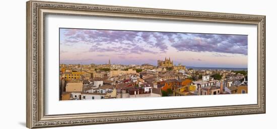 Cathedral La Seu and Old Town Rooftops, Palma De Mallorca, Mallorca, Balearic Islands, Spain-Doug Pearson-Framed Photographic Print