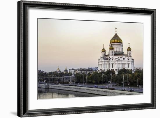 Cathedral of Christ the Saviour and Moskva River, Moscow, Russia-Gavin Hellier-Framed Photographic Print