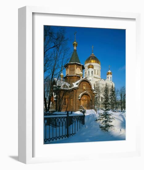 Cathedral of Christ the Saviour, Moscow, Russia-null-Framed Art Print