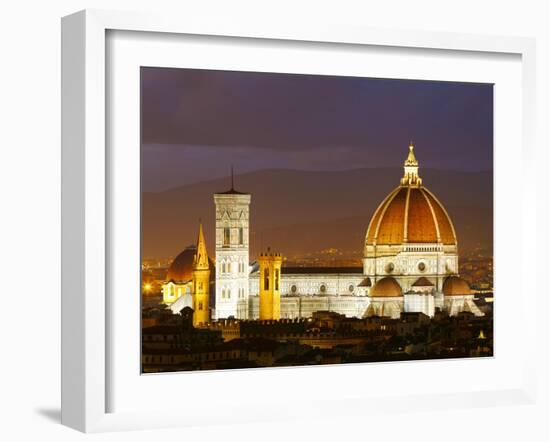 Cathedral of Santa Maria Del Fiore.  Florence, Italy-silver-john-Framed Photographic Print