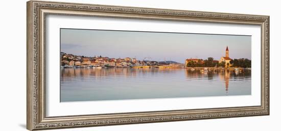 Cathedral of St. Lawrence Illuminated at Sunrise, Stari Grad (Old Town), Trogir, Dalmatia, Croatia-Doug Pearson-Framed Photographic Print