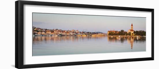 Cathedral of St. Lawrence Illuminated at Sunrise, Stari Grad (Old Town), Trogir, Dalmatia, Croatia-Doug Pearson-Framed Photographic Print