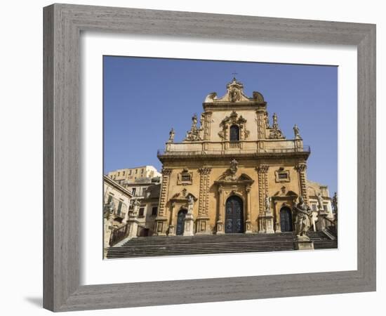 Cathedral of St Peter, UNESCO World Heritage Site, Modica, Sicily, Italy, Europe-Jean Brooks-Framed Photographic Print