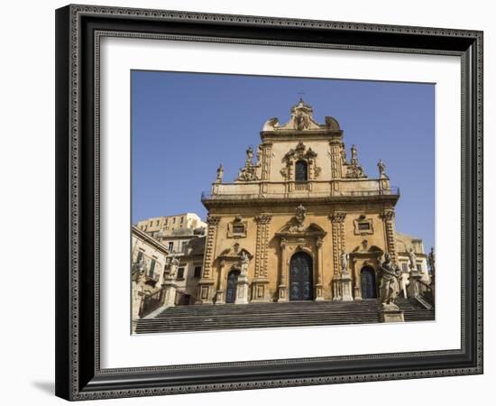 Cathedral of St Peter, UNESCO World Heritage Site, Modica, Sicily, Italy, Europe-Jean Brooks-Framed Photographic Print