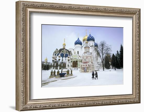 Cathedral of the Assumption in Winter Snow, Sergiev Posad, Moscow Area-Gavin Hellier-Framed Photographic Print