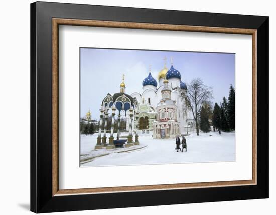 Cathedral of the Assumption in Winter Snow, Sergiev Posad, Moscow Area-Gavin Hellier-Framed Photographic Print