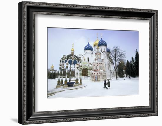 Cathedral of the Assumption in Winter Snow, Sergiev Posad, Moscow Area-Gavin Hellier-Framed Photographic Print