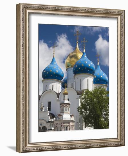 Cathedral of the Assumption, Trinity Monastery of Saint Sergius, Sergiev Posad, Moscow, Russia-Walter Bibikow-Framed Photographic Print