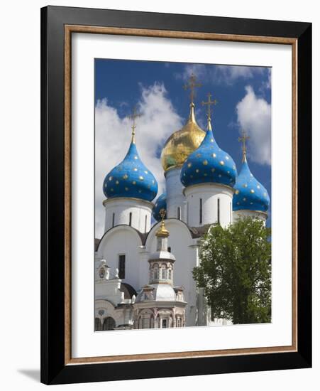 Cathedral of the Assumption, Trinity Monastery of Saint Sergius, Sergiev Posad, Moscow, Russia-Walter Bibikow-Framed Photographic Print