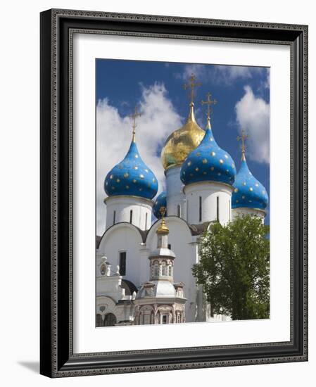 Cathedral of the Assumption, Trinity Monastery of Saint Sergius, Sergiev Posad, Moscow, Russia-Walter Bibikow-Framed Photographic Print