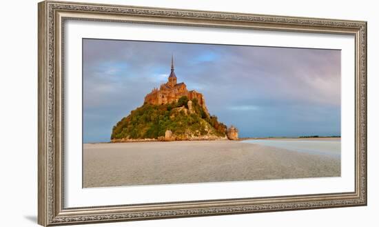 Cathedral on an Island, Mont Saint-Michel, Manche, Basse-Normandy, France-null-Framed Photographic Print