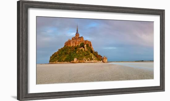 Cathedral on an Island, Mont Saint-Michel, Manche, Basse-Normandy, France-null-Framed Photographic Print