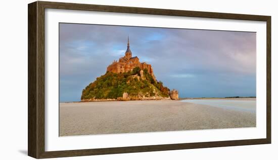 Cathedral on an Island, Mont Saint-Michel, Manche, Basse-Normandy, France-null-Framed Photographic Print