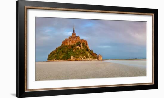 Cathedral on an Island, Mont Saint-Michel, Manche, Basse-Normandy, France-null-Framed Photographic Print