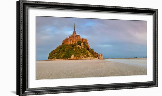 Cathedral on an Island, Mont Saint-Michel, Manche, Basse-Normandy, France-null-Framed Photographic Print