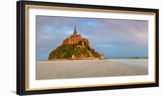 Cathedral on an Island, Mont Saint-Michel, Manche, Basse-Normandy, France-null-Framed Photographic Print