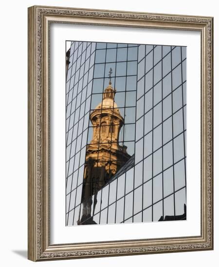 Cathedral Reflection, Plaza De Armas, Santiago, Chile, South America-Sergio Pitamitz-Framed Photographic Print