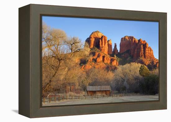 Cathedral Rock at Red Rock Crossing, Sedona, Arizona, United States of America, North America-Richard Cummins-Framed Premier Image Canvas