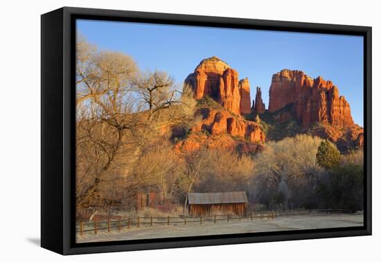Cathedral Rock at Red Rock Crossing, Sedona, Arizona, United States of America, North America-Richard Cummins-Framed Premier Image Canvas